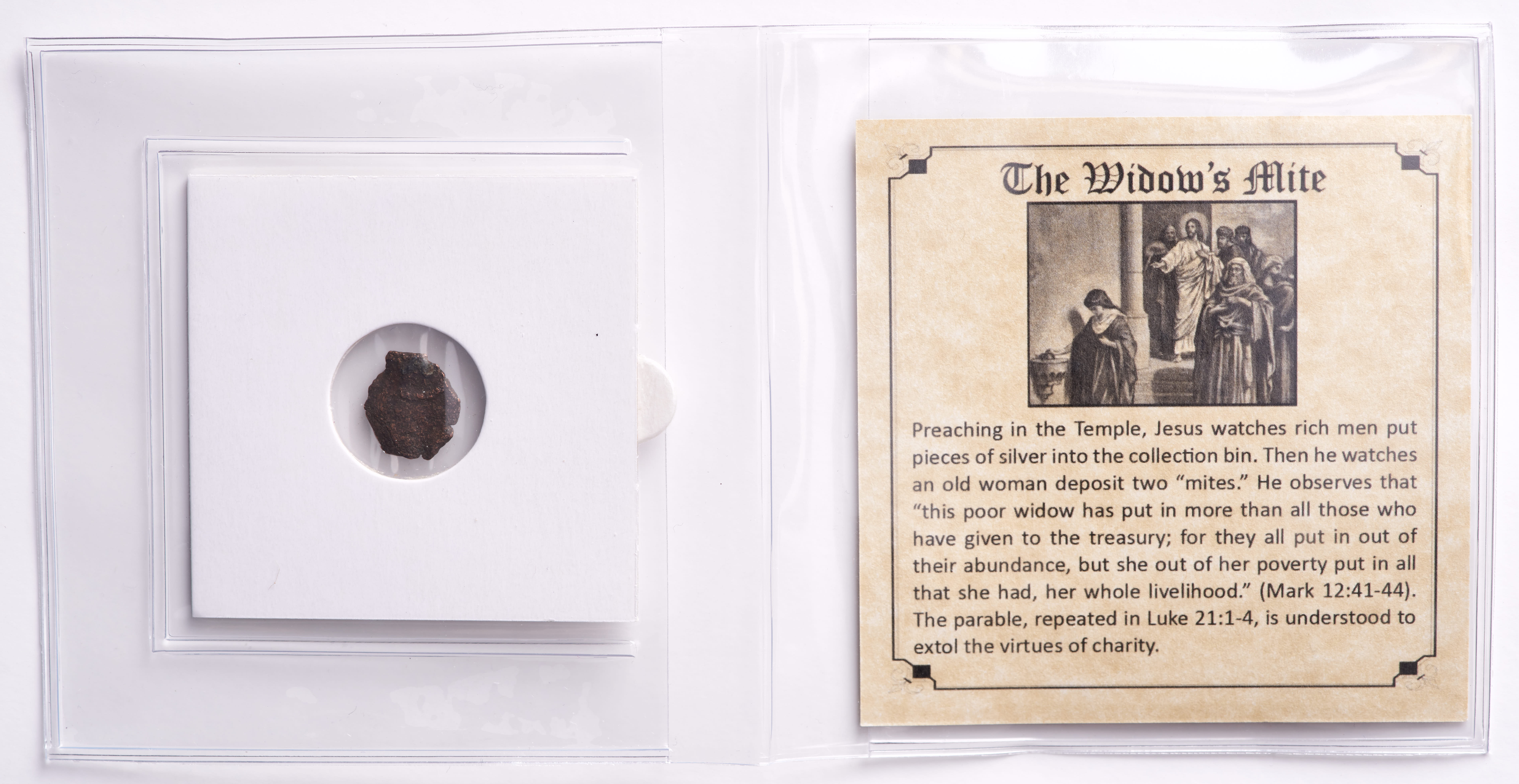 Widow’s Mite - Judean Prutah Coin with Album at PristineAuction.com Widow’s Mite - Judean Prutah Coin with Album at PristineAuction.com
