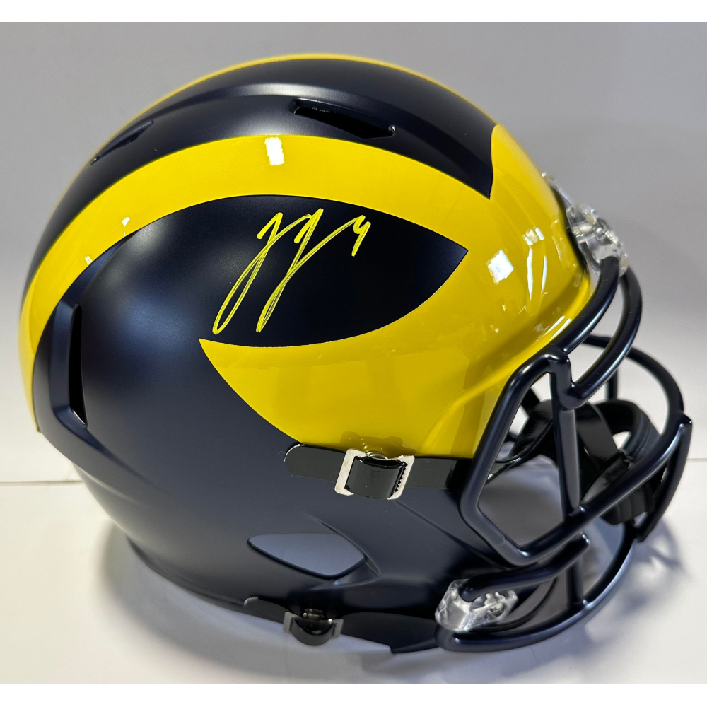 J. J. McCarthy Signed Michigan Wolverines Full-Size Speed Helmet