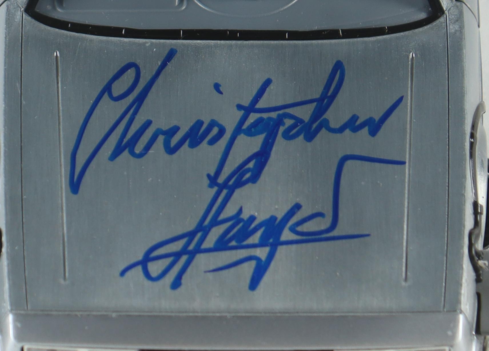 Christopher Lloyd Signed "Back to the Future" DeLorean Time Machine 1:24 Scale Die-Cast Car (Beckett) at PristineAuction.com Christopher Lloyd Signed "Back to the Future" DeLorean Time Machine 1:24 Scale Die-Cast Car (Beckett) at PristineAuction.com