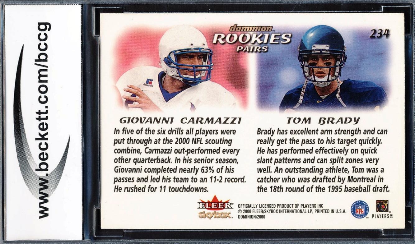 Tom Brady 2000 SkyBox Dominion #234 RC (BCCG 9) at PristineAuction.com Tom Brady 2000 SkyBox Dominion #234 RC (BCCG 9) at PristineAuction.com