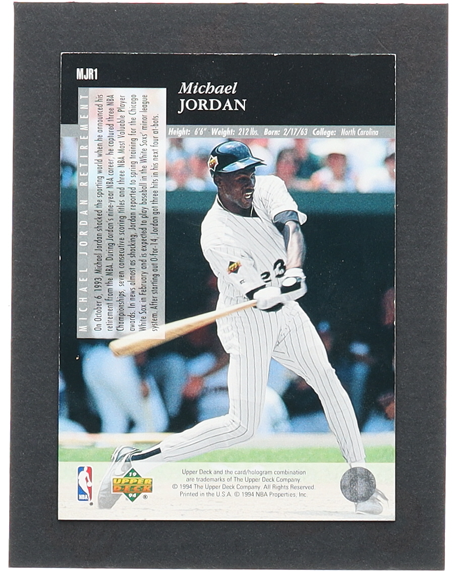 Michael Jordan 1993-94 Upper Deck SE #MJR1 / Retirement Card at PristineAuction.com Michael Jordan 1993-94 Upper Deck SE #MJR1 / Retirement Card at PristineAuction.com