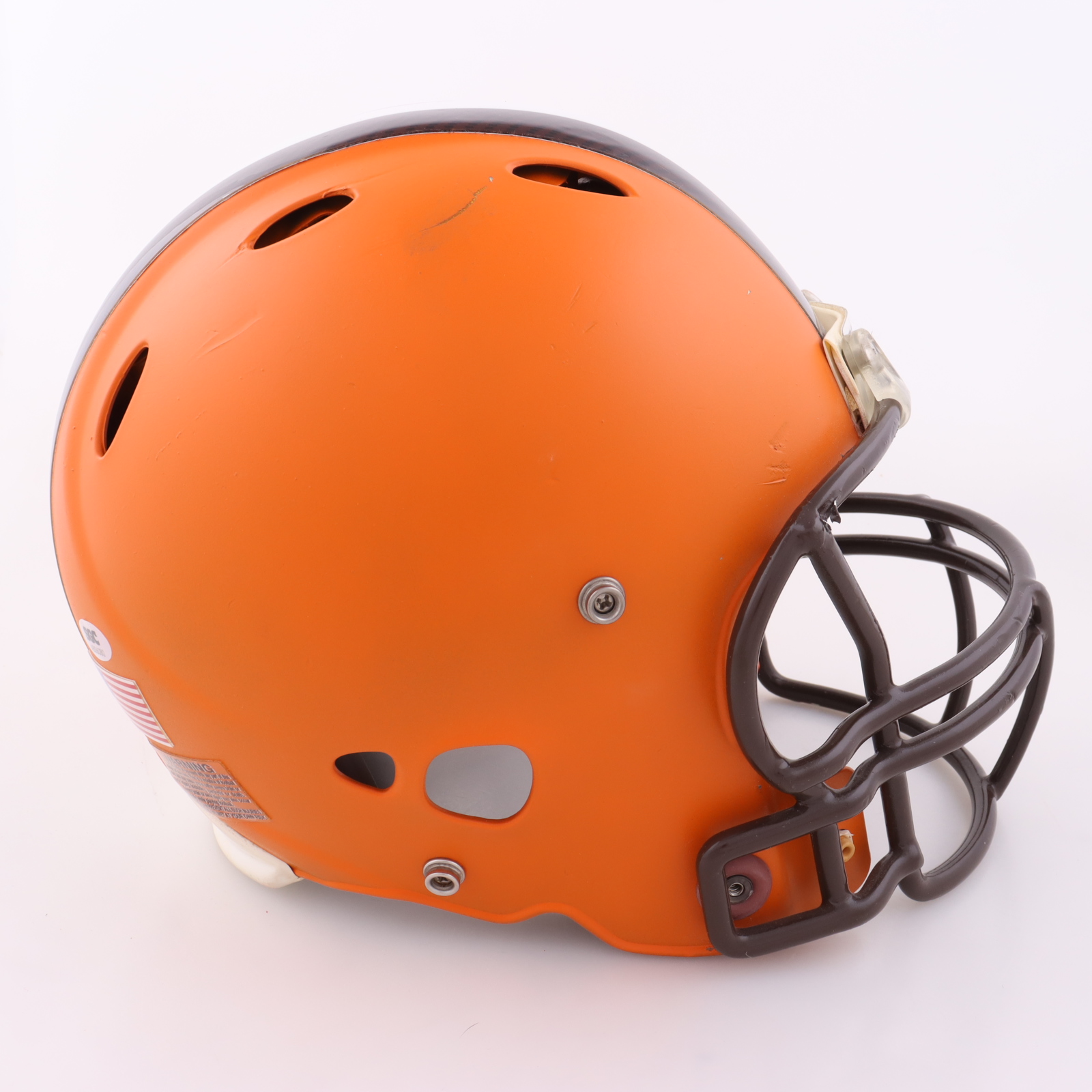 Jim Brown Signed Browns Full-Size Authentic On-Field Helmet Inscribed "HOF 71" & "3x MVP" (SGC) at PristineAuction.com Jim Brown Signed Browns Full-Size Authentic On-Field Helmet Inscribed "HOF 71" & "3x MVP" (SGC) at PristineAuction.com