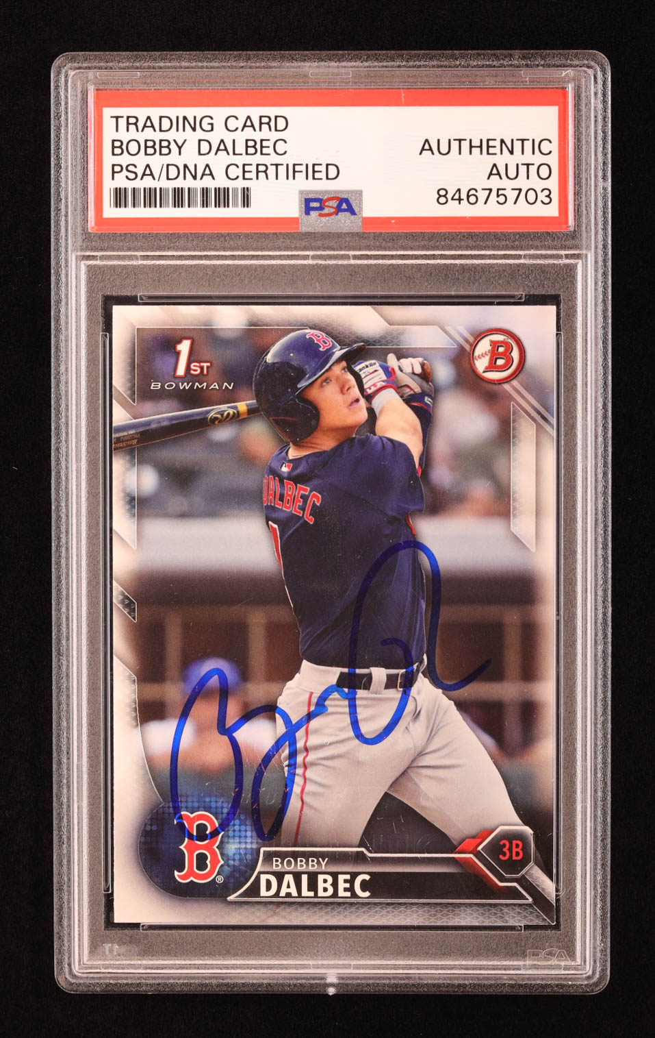 Bobby Dalbec Signed 2016 Bowman Draft #BD99 RC (PSA) at PristineAuction.com Bobby Dalbec Signed 2016 Bowman Draft #BD99 RC (PSA) at PristineAuction.com