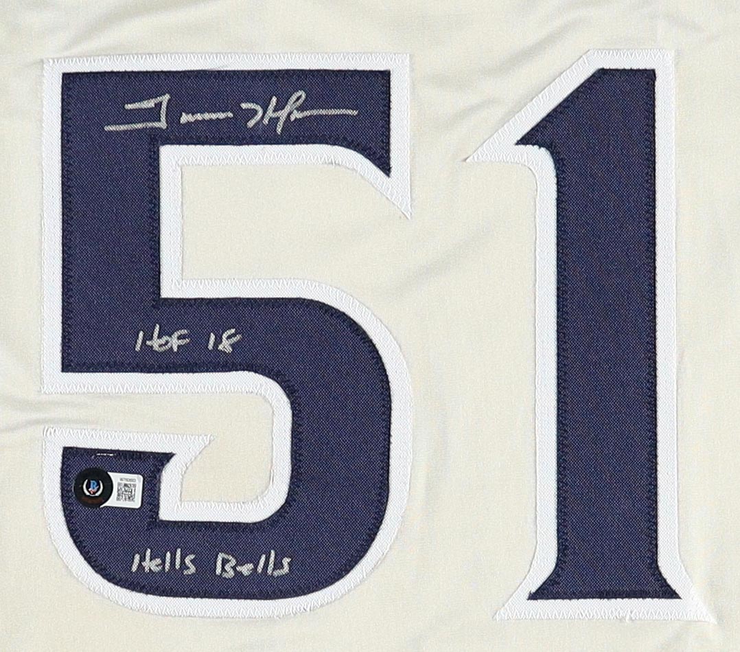 Trevor Hoffman Signed Jersey Inscribed "HOF 18" & "Hells Bells" (Beckett) at PristineAuction.com Trevor Hoffman Signed Jersey Inscribed "HOF 18" & "Hells Bells" (Beckett) at PristineAuction.com