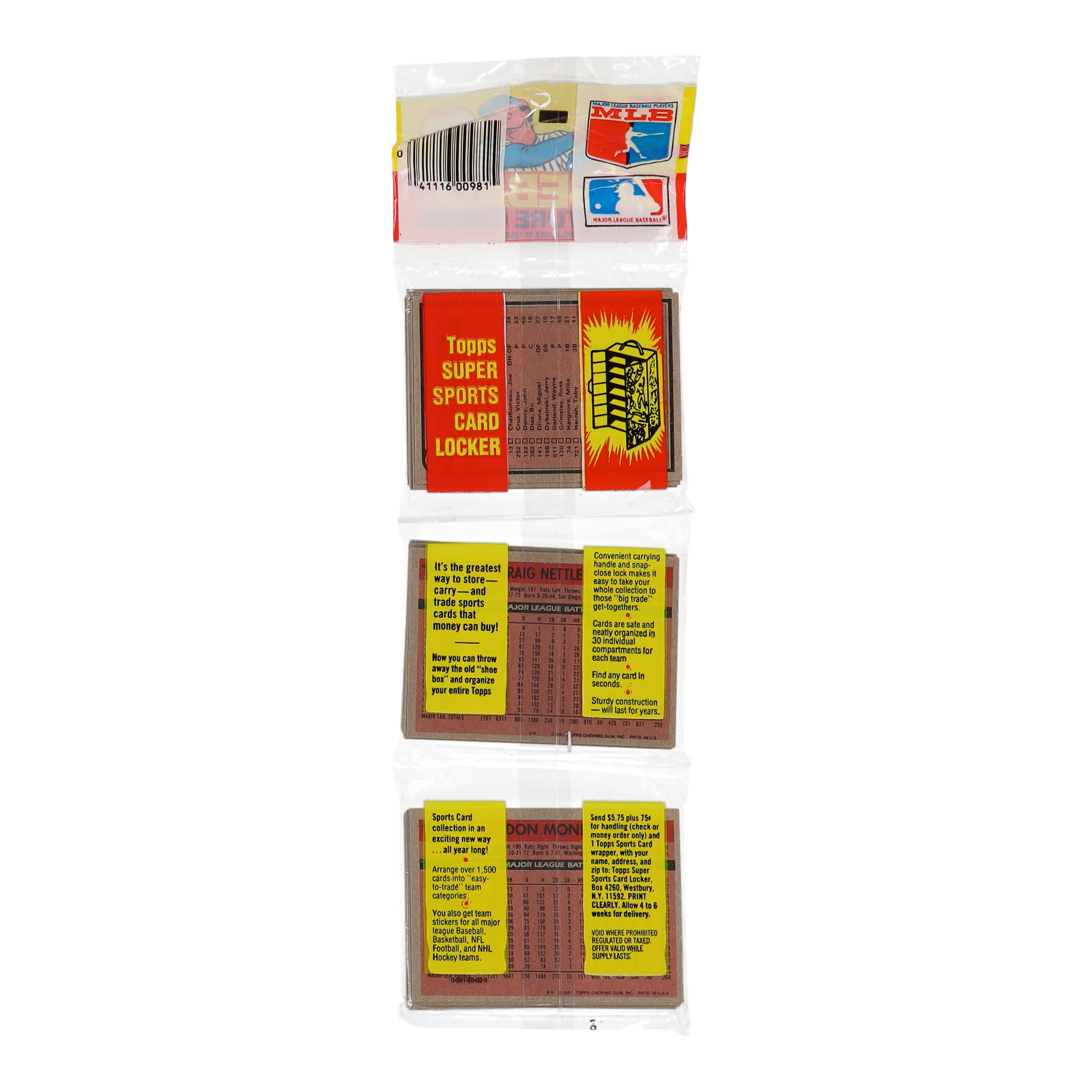 1981 Topps Baseball Rack Pack with (48) Cards at PristineAuction.com 1981 Topps Baseball Rack Pack with (48) Cards at PristineAuction.com