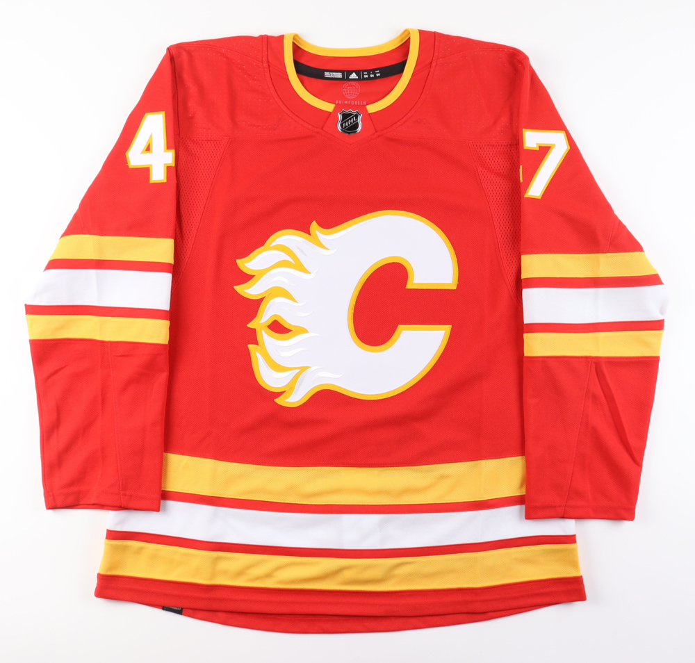 Connor Zary Signed Flames Adidas Jersey (COJO) at PristineAuction.com Connor Zary Signed Flames Adidas Jersey (COJO) at PristineAuction.com