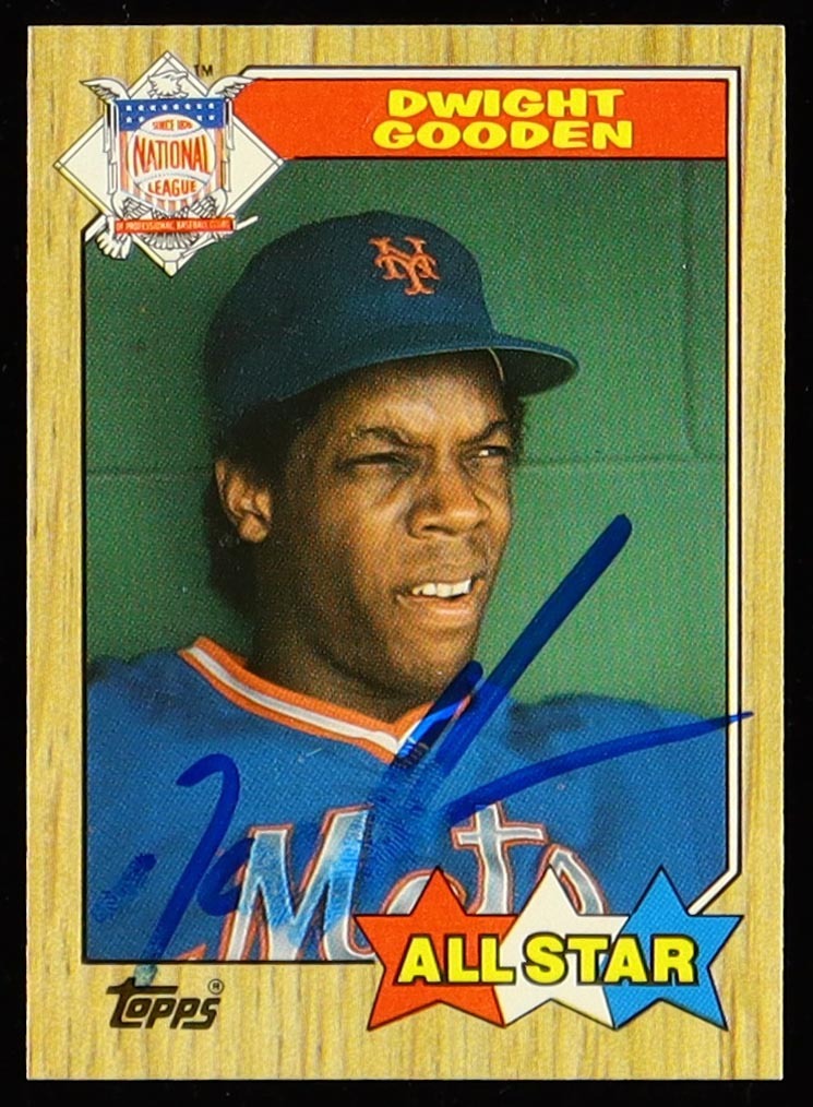 Dwight Gooden Signed 1987 Topps Tiffany #603 AS TM (JSA) at PristineAuction.com Dwight Gooden Signed 1987 Topps Tiffany #603 AS TM (JSA) at PristineAuction.com