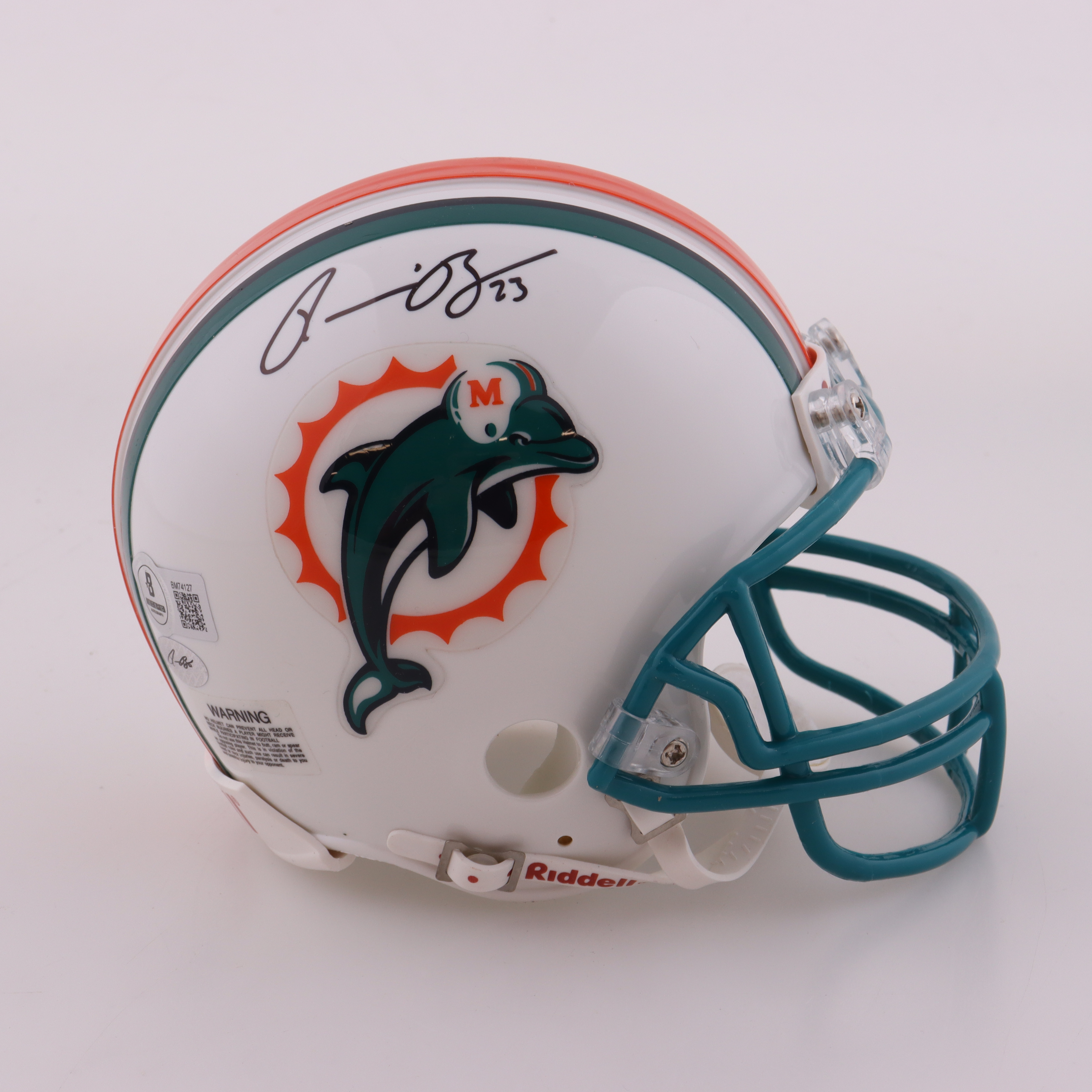Ronnie Brown Signed Dolphins Mini Helmet (Beckett) at PristineAuction.com Ronnie Brown Signed Dolphins Mini Helmet (Beckett) at PristineAuction.com