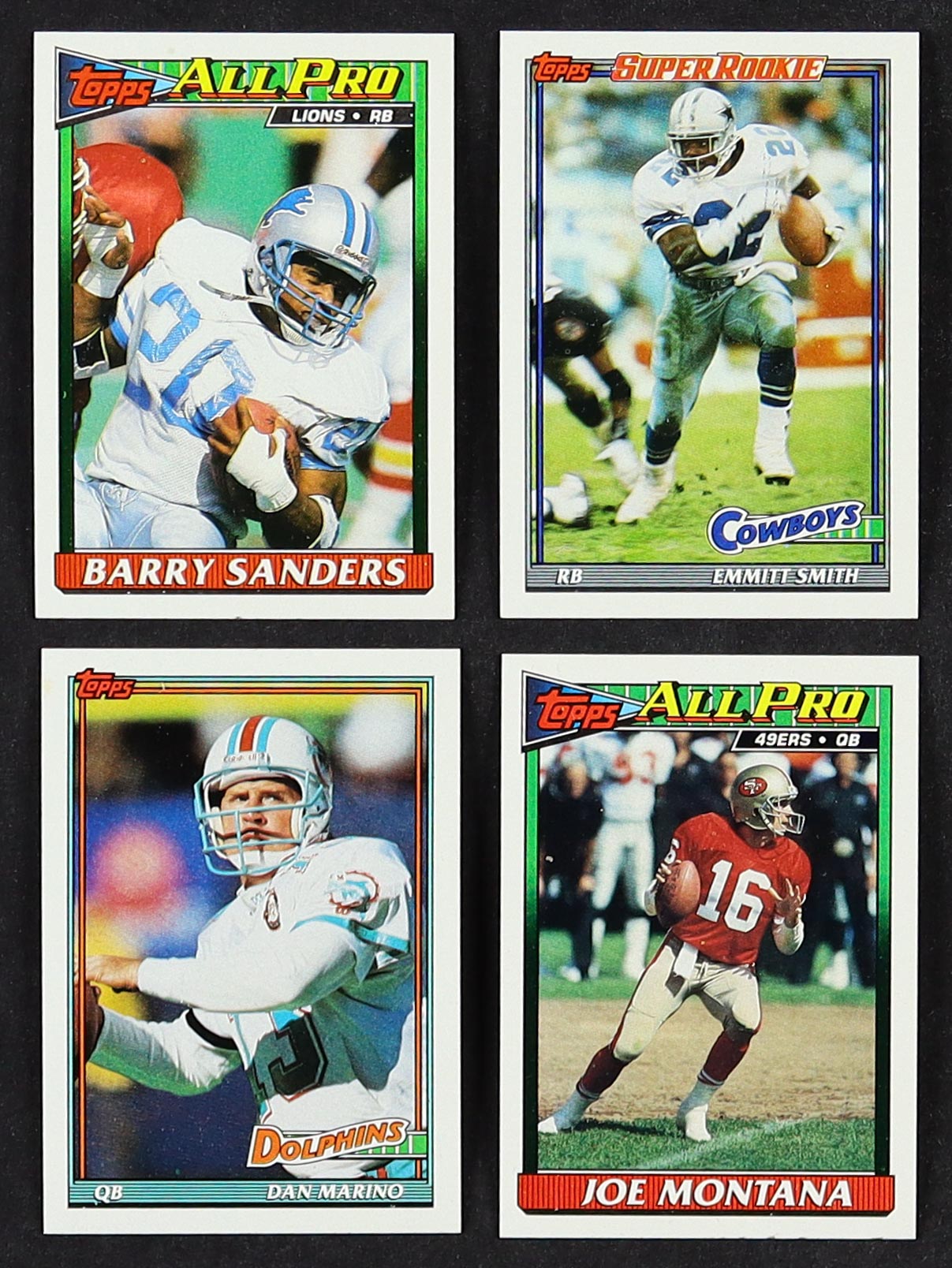 1991 Topps Football Complete Set of (660) Cards with Joe Montana #73, Dan Marino #112, Barry Sanders #415, John Elway #554 at PristineAuction.com 1991 Topps Football Complete Set of (660) Cards with Joe Montana #73, Dan Marino #112, Barry Sanders #415, John Elway #554 at PristineAuction.com