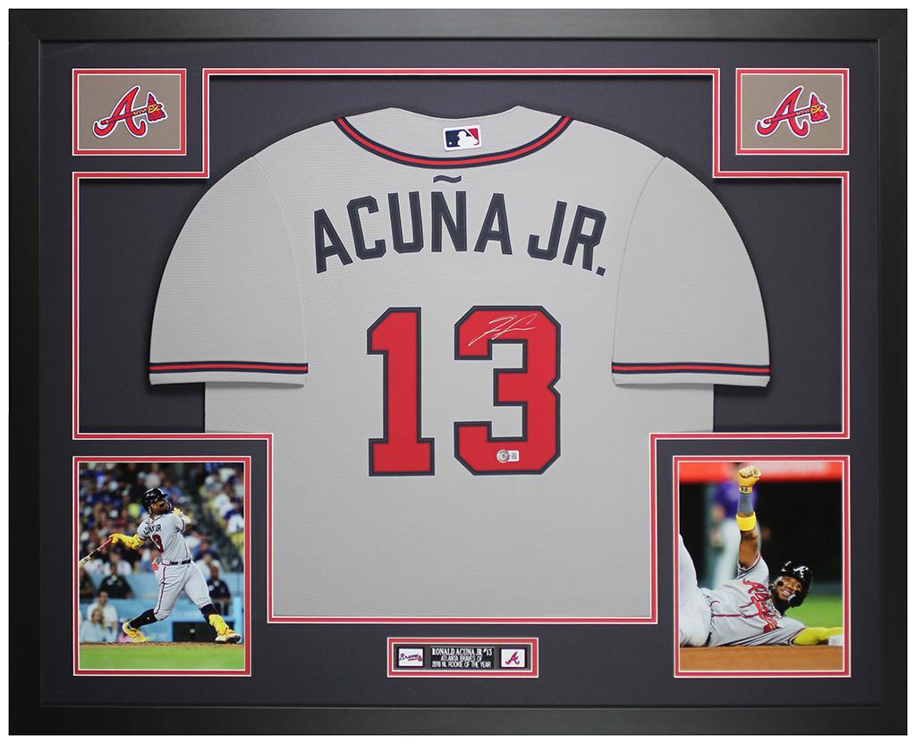 Ronald Acuna Jr. Signed Custom Framed Jersey Display (Beckett) at PristineAuction.com Ronald Acuna Jr. Signed Custom Framed Jersey Display (Beckett) at PristineAuction.com