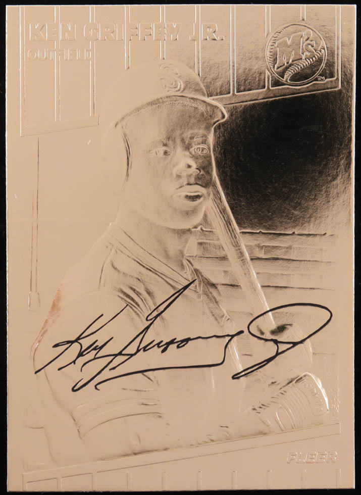 Ken Griffey Jr. 1997 Fleer Signature Series 23KT Gold Card at PristineAuction.com Ken Griffey Jr. 1997 Fleer Signature Series 23KT Gold Card at PristineAuction.com