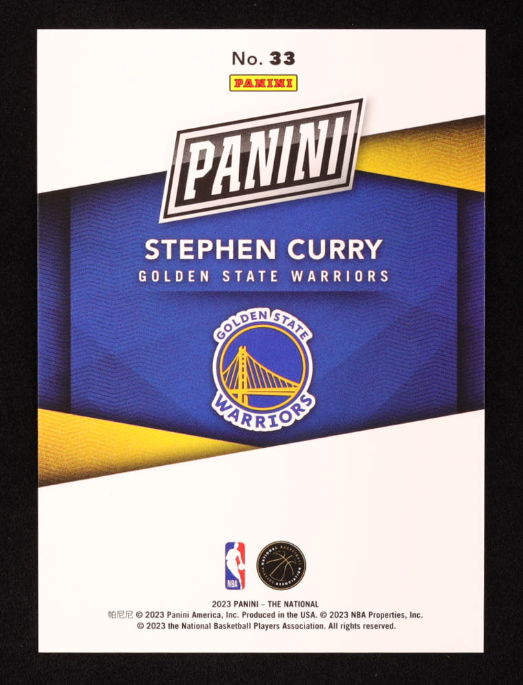Stephen Curry 2023 Panini National Convention Blue #33 #33/50 at PristineAuction.com Stephen Curry 2023 Panini National Convention Blue #33 #33/50 at PristineAuction.com