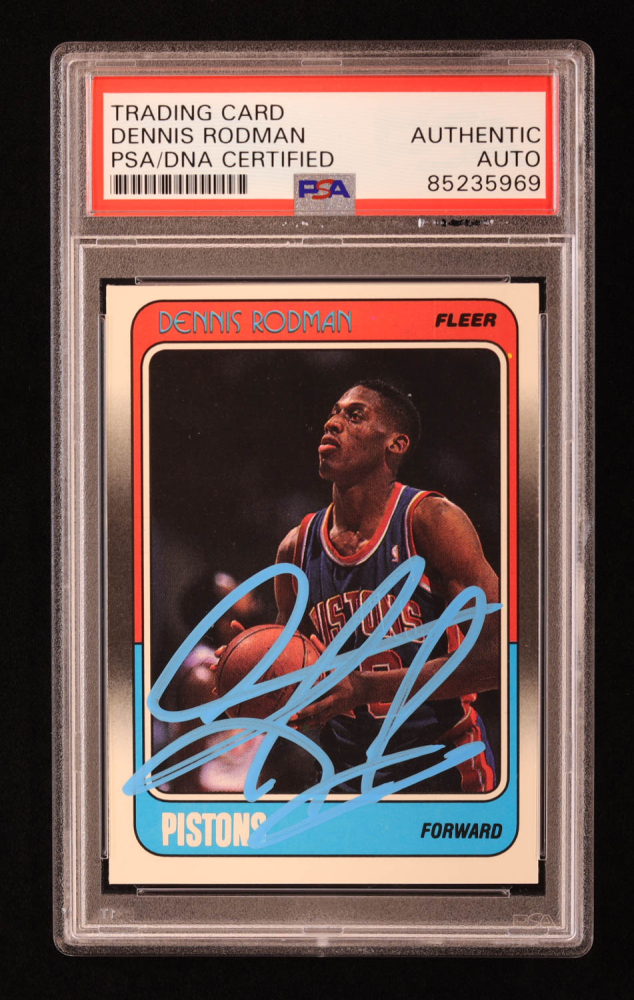 Dennis Rodman Signed 1988-89 Fleer #43 RC (PSA) | Pristine Auction