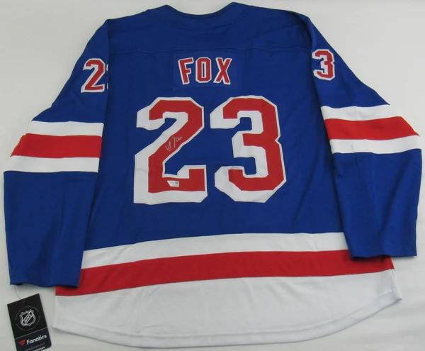 Adam Fox Signed Rangers Jersey (Fanatics) at PristineAuction.com Adam Fox Signed Rangers Jersey (Fanatics) at PristineAuction.com