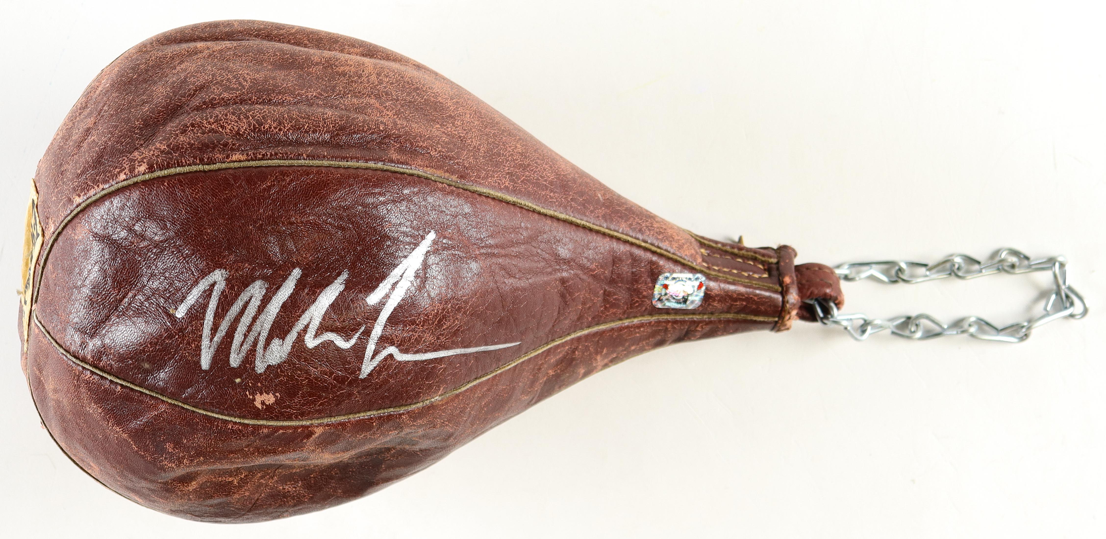 Mike Tyson Signed Vintage Jack Dempsey Model Everlast Speed Bag (Tyson) at PristineAuction.com Mike Tyson Signed Vintage Jack Dempsey Model Everlast Speed Bag (Tyson) at PristineAuction.com