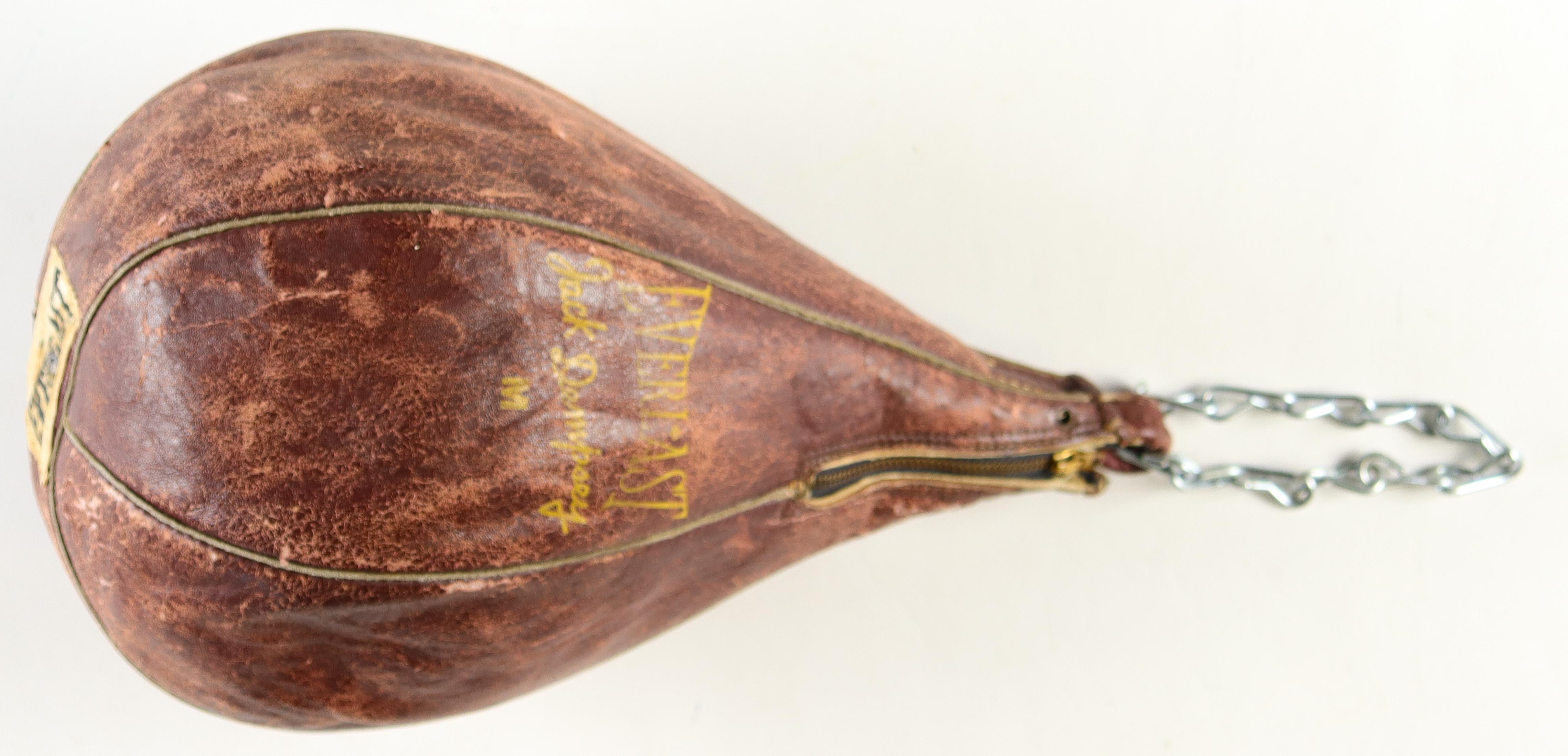 Mike Tyson Signed Vintage Jack Dempsey Model Everlast Speed Bag (Tyson) at PristineAuction.com Mike Tyson Signed Vintage Jack Dempsey Model Everlast Speed Bag (Tyson) at PristineAuction.com