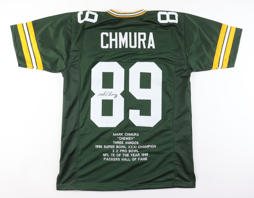 Mark Chmura Signed Career Highlight Stat Jersey (JSA) at PristineAuction.com Mark Chmura Signed Career Highlight Stat Jersey (JSA) at PristineAuction.com