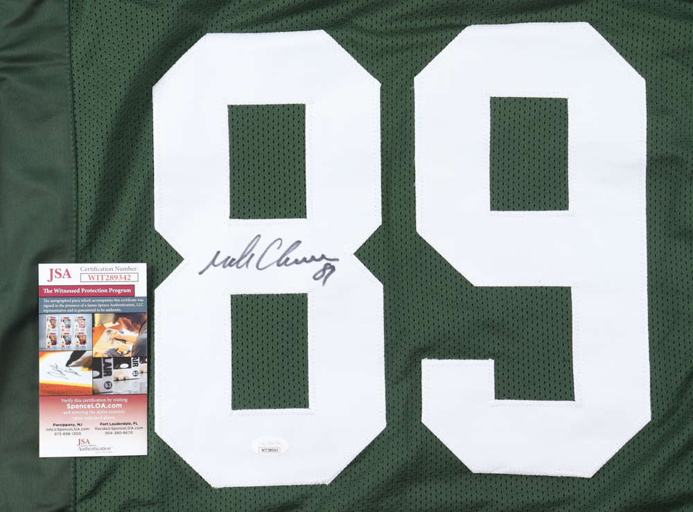 Mark Chmura Signed Career Highlight Stat Jersey (JSA) at PristineAuction.com Mark Chmura Signed Career Highlight Stat Jersey (JSA) at PristineAuction.com