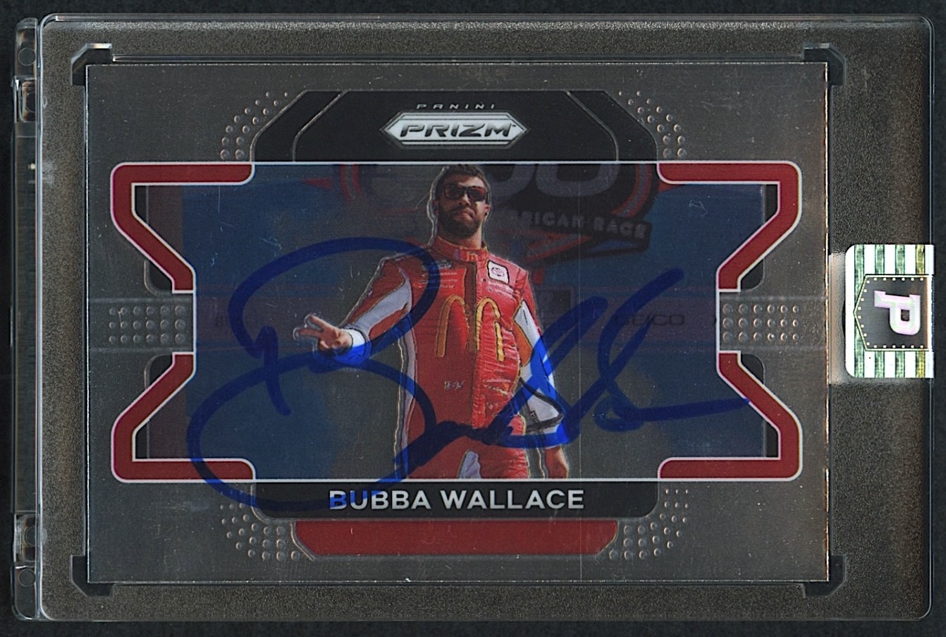 Bubba Wallace Signed 2022 Panini Prizm #100 (PA Encapsulated) at PristineAuction.com Bubba Wallace Signed 2022 Panini Prizm #100 (PA Encapsulated) at PristineAuction.com