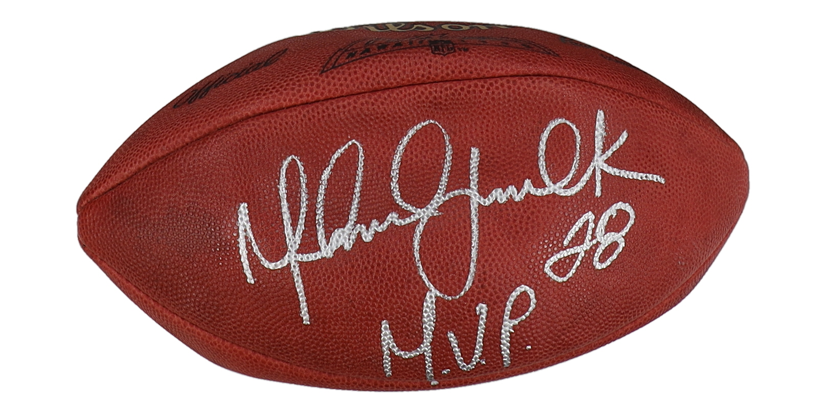 Marshall Faulk Signed 1995 Pro Bowl Logo NFL Football Inscribed "M.V.P." (Beckett) at PristineAuction.com Marshall Faulk Signed 1995 Pro Bowl Logo NFL Football Inscribed "M.V.P." (Beckett) at PristineAuction.com