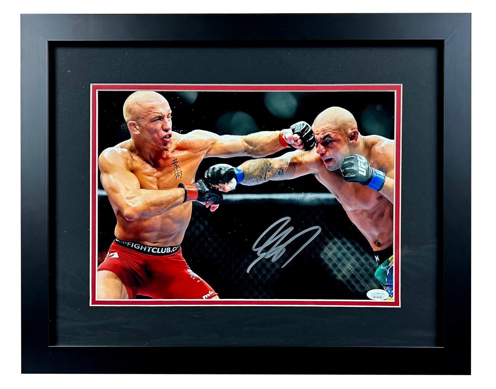 Georges St-Pierre Signed UFC Custom Framed Photo (JSA) at PristineAuction.com Georges St-Pierre Signed UFC Custom Framed Photo (JSA) at PristineAuction.com