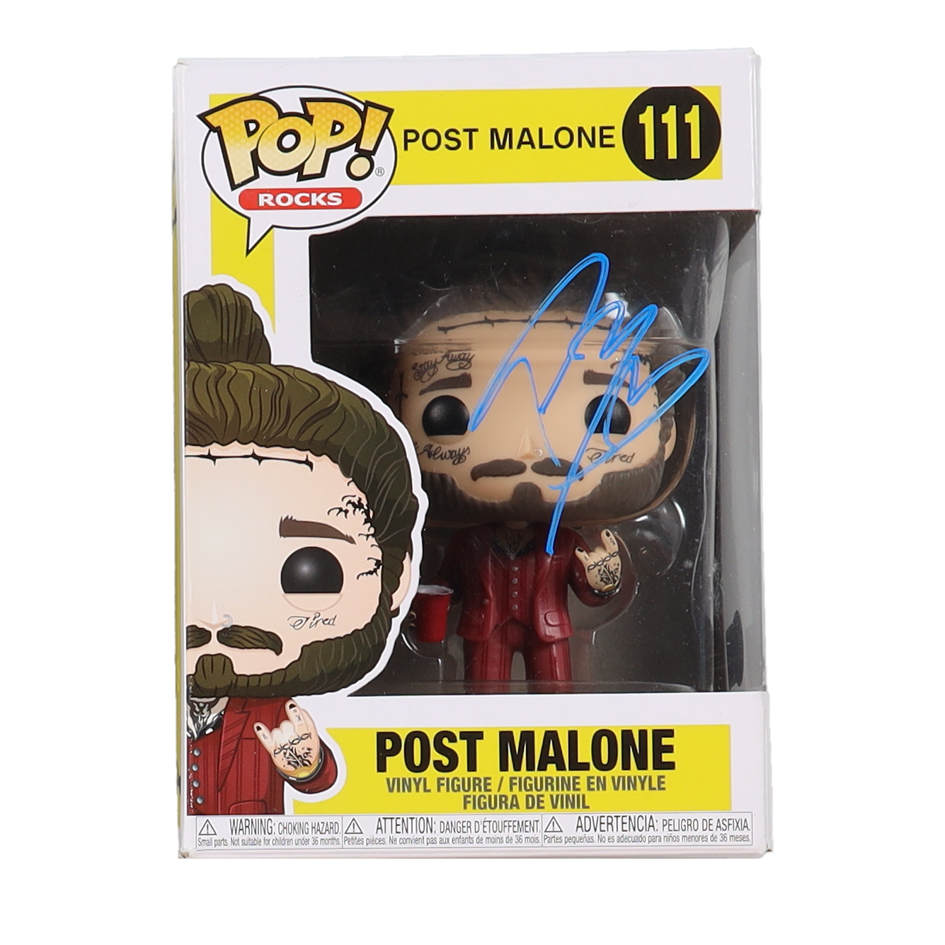Post Malone Signed "Post Malone" #111 Post Malone Funko Pop! Vinyl Figure (Beckett) at PristineAuction.com Post Malone Signed "Post Malone" #111 Post Malone Funko Pop! Vinyl Figure (Beckett) at PristineAuction.com