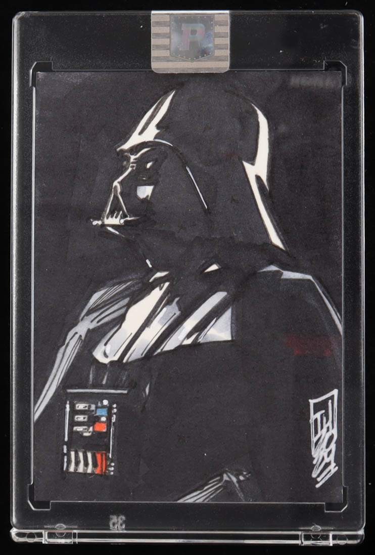 Darth Vader | Star Wars | Original Art Sketch Card by Tom Hodges (1/1 Original Art) at PristineAuction.com Darth Vader | Star Wars | Original Art Sketch Card by Tom Hodges (1/1 Original Art) at PristineAuction.com