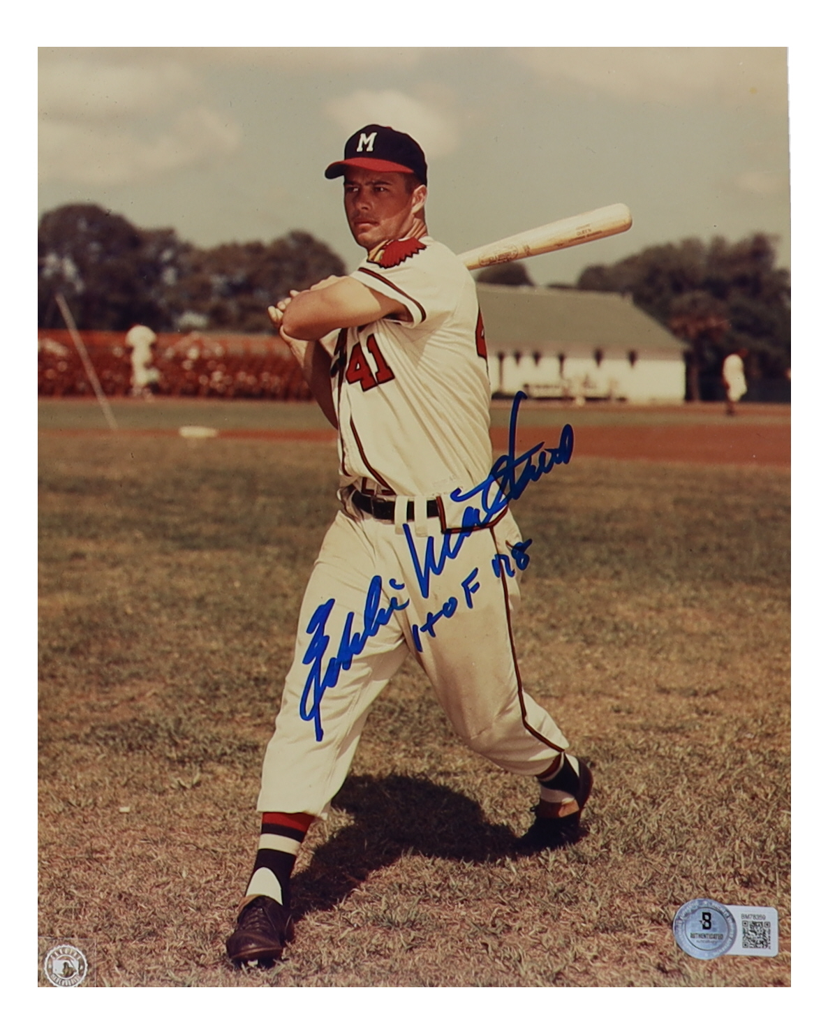 Eddie Matthews Signed Braves 8x10 Photo Inscribed "HOF 78" (Beckett) at PristineAuction.com Eddie Matthews Signed Braves 8x10 Photo Inscribed "HOF 78" (Beckett) at PristineAuction.com