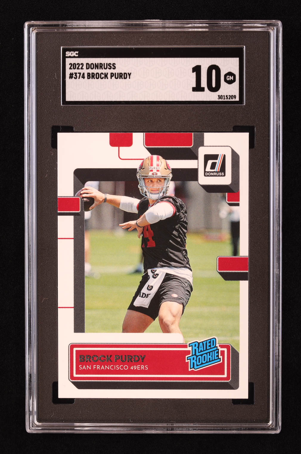 Brock Purdy 2022 Donruss #374 RR RC (SGC 10) at PristineAuction.com Brock Purdy 2022 Donruss #374 RR RC (SGC 10) at PristineAuction.com
