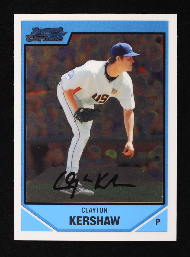 Clayton Kershaw 2007 Bowman Draft Future's Game Prospects #BDPP77 RC at PristineAuction.com Clayton Kershaw 2007 Bowman Draft Future's Game Prospects #BDPP77 RC at PristineAuction.com