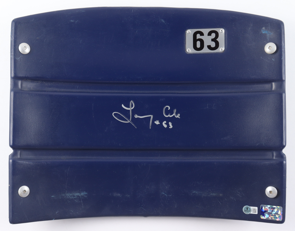 Larry Cole Signed Cowboys Stadium Seat-Back With Original Hardware (Beckett) at PristineAuction.com Larry Cole Signed Cowboys Stadium Seat-Back With Original Hardware (Beckett) at PristineAuction.com