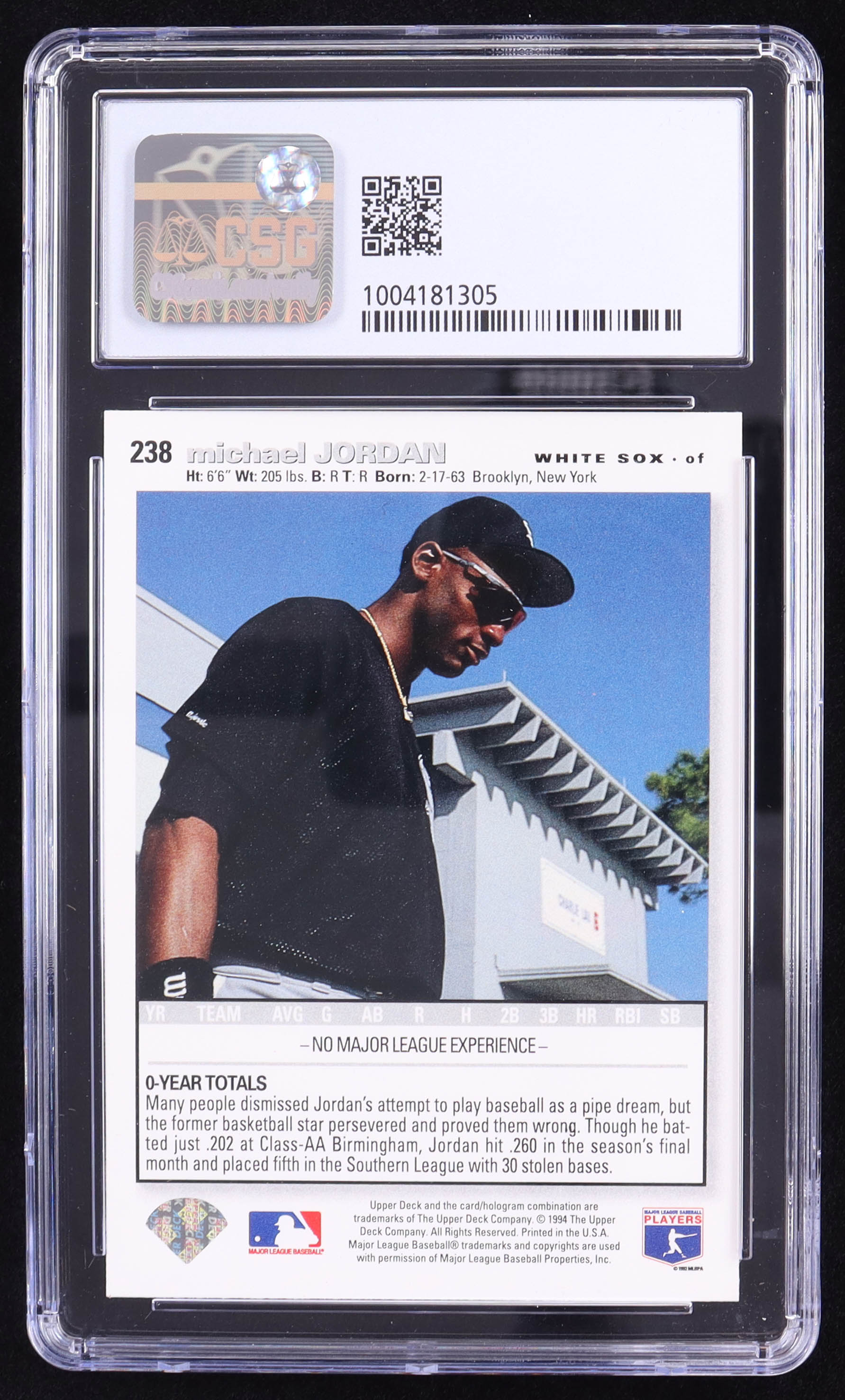 Michael Jordan 1995 Collector's Choice SE #238 RC (CSG 9) at PristineAuction.com Michael Jordan 1995 Collector's Choice SE #238 RC (CSG 9) at PristineAuction.com