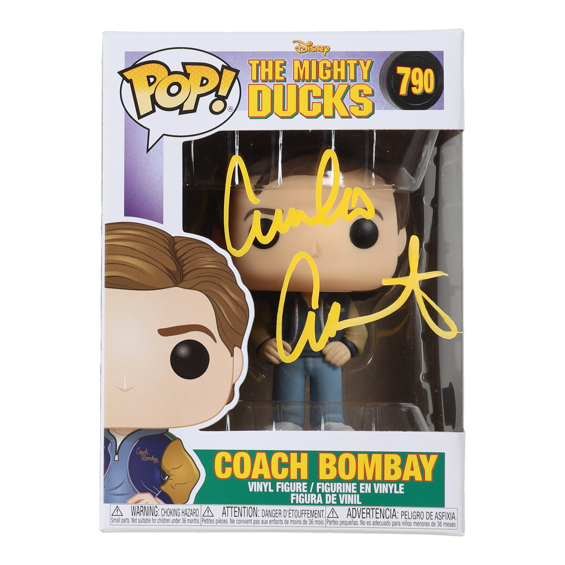 Emilio Estevez Signed "The Mighty Ducks" #790 Coach Bombay Funko Pop! Vinyl Figure (Beckett) at PristineAuction.com Emilio Estevez Signed "The Mighty Ducks" #790 Coach Bombay Funko Pop! Vinyl Figure (Beckett) at PristineAuction.com