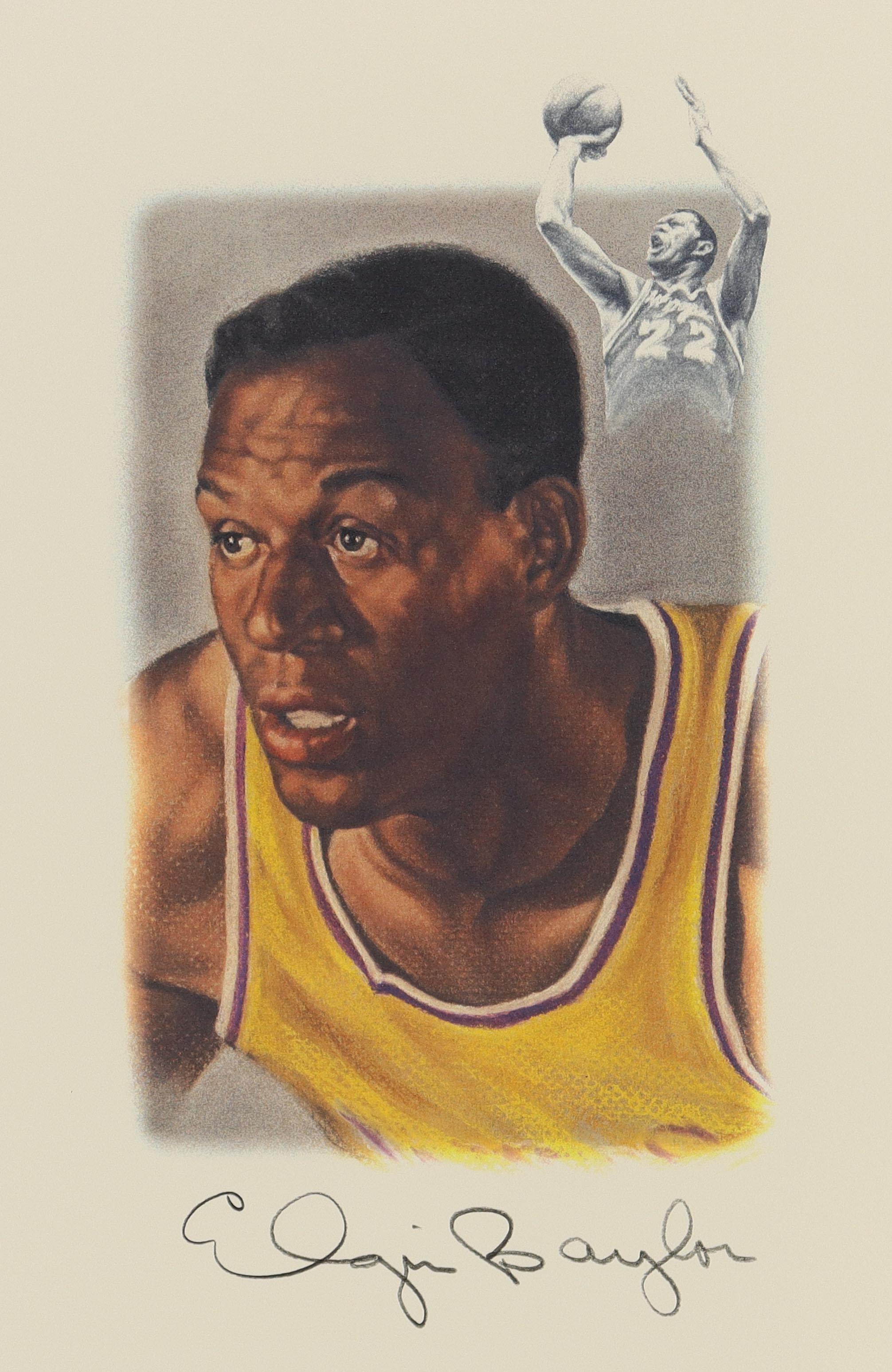 Lakers Legends Custom Framed Lithograph Signed By (5) with Wilt Chamberlain, Kareem Abdul-Jabbar, Magic Johnson, Jerry West & Elgin Baylor | Artist Proof (Beckett) at PristineAuction.com Lakers Legends Custom Framed Lithograph Signed By (5) with Wilt Chamberlain, Kareem Abdul-Jabbar, Magic Johnson, Jerry West & Elgin Baylor | Artist Proof (Beckett) at PristineAuction.com