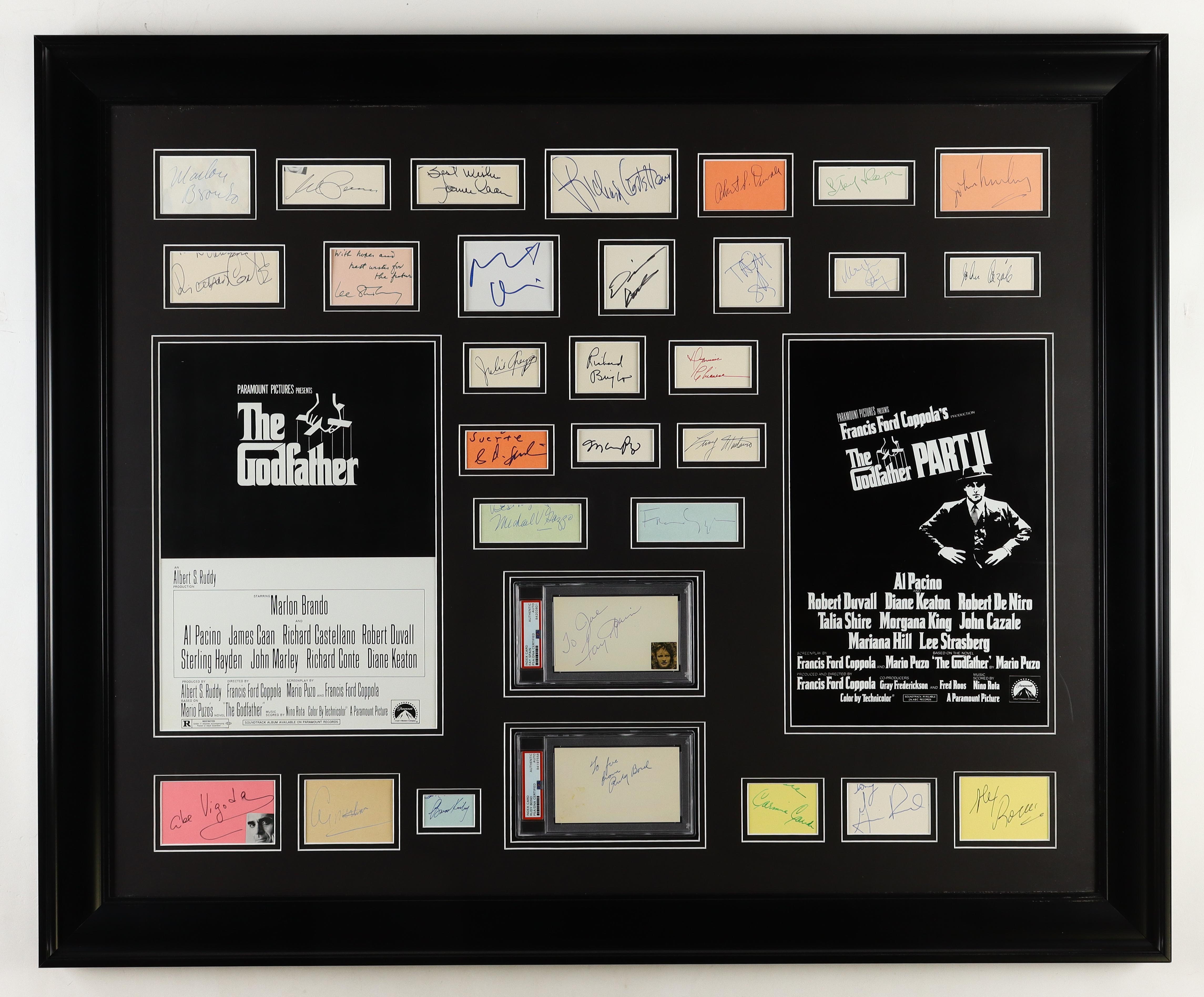 "The Godfather I & II" Custom Framed Cut Display Cast-Signed By (30