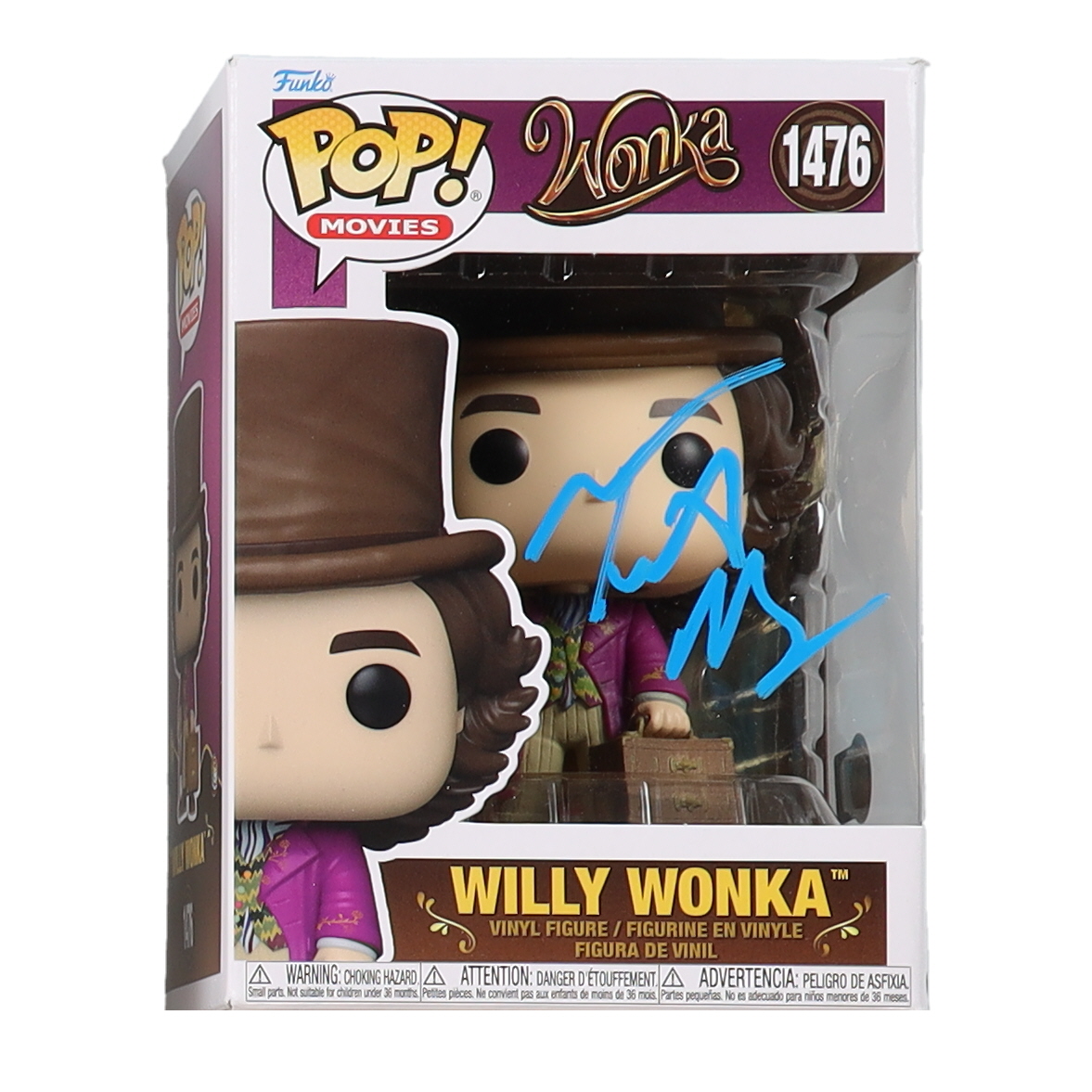 Timothee Chalamet Signed "Wonka" #1476 Willy Wonka Funko Pop! Vinyl Figure (Beckett) at PristineAuction.com Timothee Chalamet Signed "Wonka" #1476 Willy Wonka Funko Pop! Vinyl Figure (Beckett) at PristineAuction.com