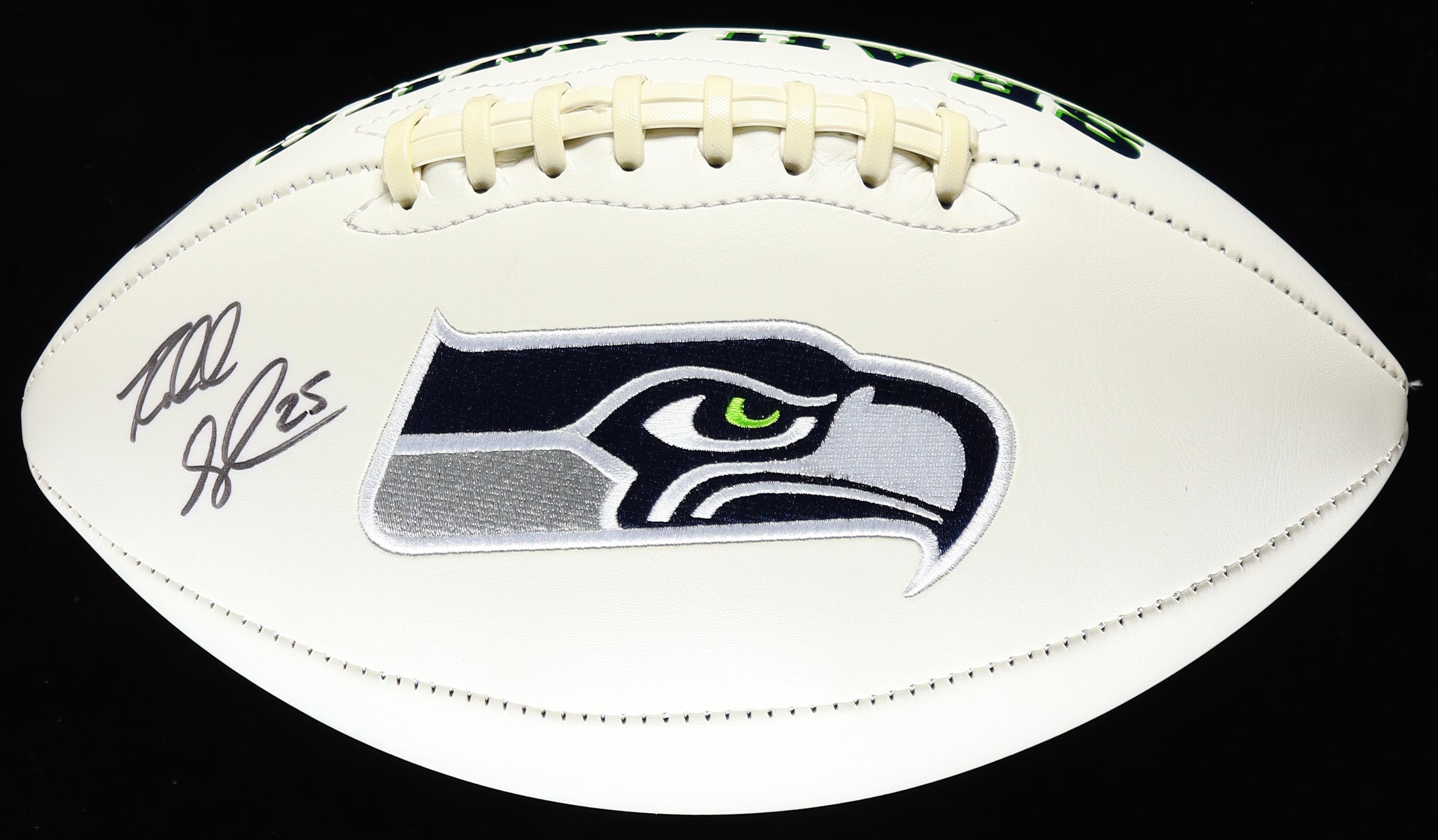 Richard Sherman Signed Seahawks Logo Football with Display Case (Sherman) at PristineAuction.com Richard Sherman Signed Seahawks Logo Football with Display Case (Sherman) at PristineAuction.com