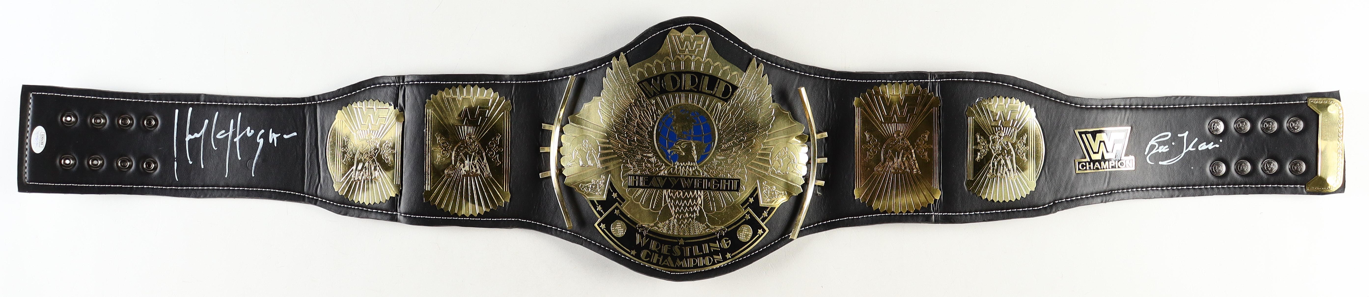 Hulk Hogan & Ric Flair Signed WWE Championship Belt (JSA) at PristineAuction.com Hulk Hogan & Ric Flair Signed WWE Championship Belt (JSA) at PristineAuction.com