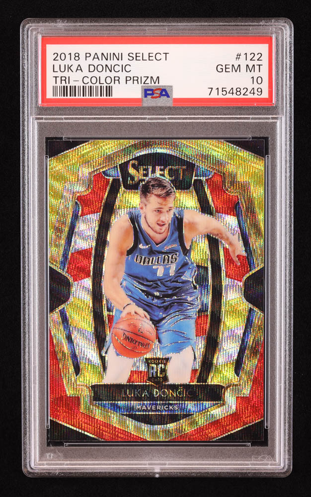 Luka Doncic 2018-19 Select Prizms Tri Color #122 (PSA 10) at PristineAuction.com Luka Doncic 2018-19 Select Prizms Tri Color #122 (PSA 10) at PristineAuction.com