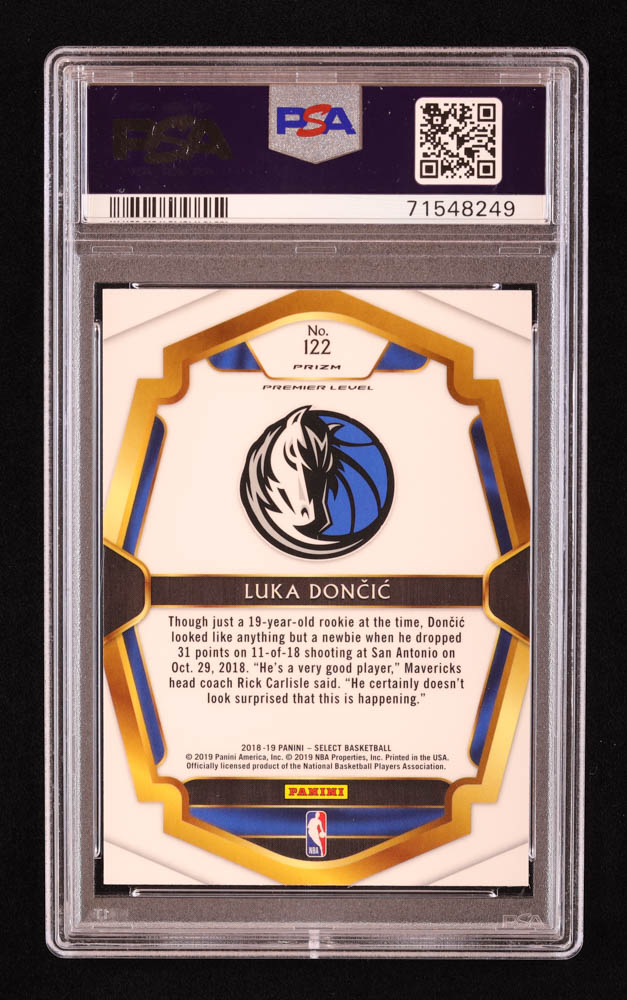 Luka Doncic 2018-19 Select Prizms Tri Color #122 (PSA 10) at PristineAuction.com Luka Doncic 2018-19 Select Prizms Tri Color #122 (PSA 10) at PristineAuction.com