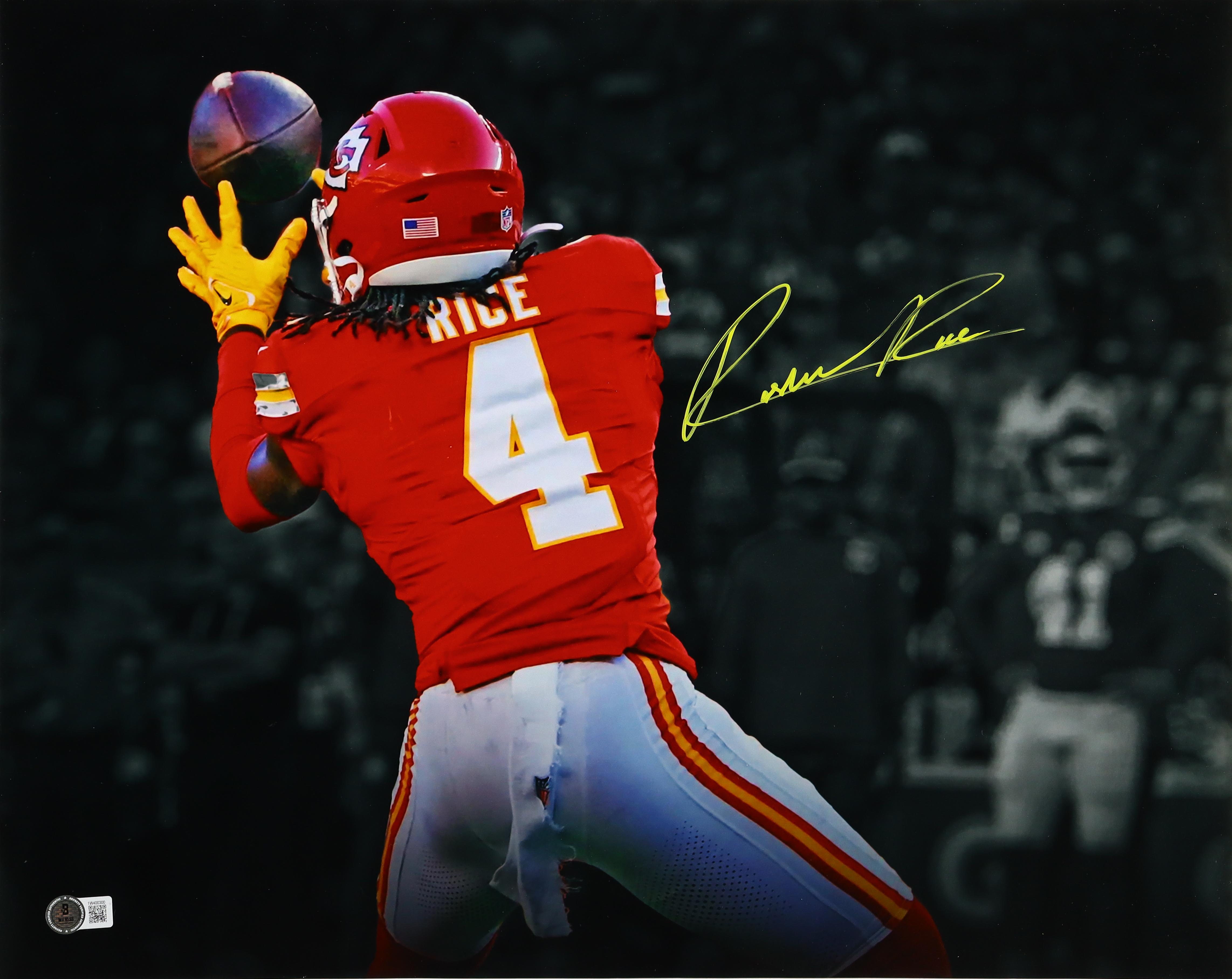 Rashee Rice Signed Chiefs 16x20 Photo (Beckett) at PristineAuction.com Rashee Rice Signed Chiefs 16x20 Photo (Beckett) at PristineAuction.com