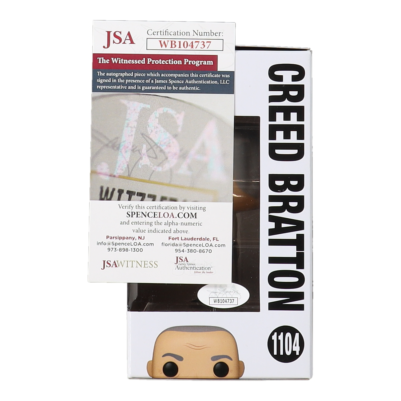 Creed Bratton Signed Pop! Television "The Office" #1107 Creed Bratton Funko Pop! Vinyl Figure (JSA) at PristineAuction.com Creed Bratton Signed Pop! Television "The Office" #1107 Creed Bratton Funko Pop! Vinyl Figure (JSA) at PristineAuction.com