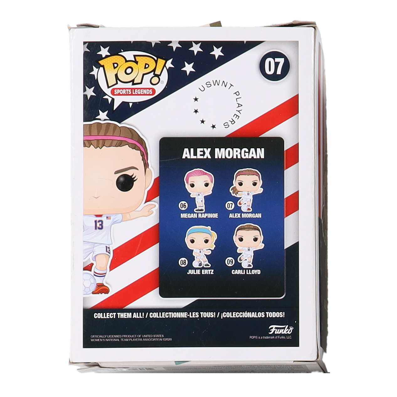 Alex Morgan Signed Signed USWNT #07 Funko Pop! Vinyl Figure (JSA & SteinerCX) at PristineAuction.com Alex Morgan Signed Signed USWNT #07 Funko Pop! Vinyl Figure (JSA & SteinerCX) at PristineAuction.com