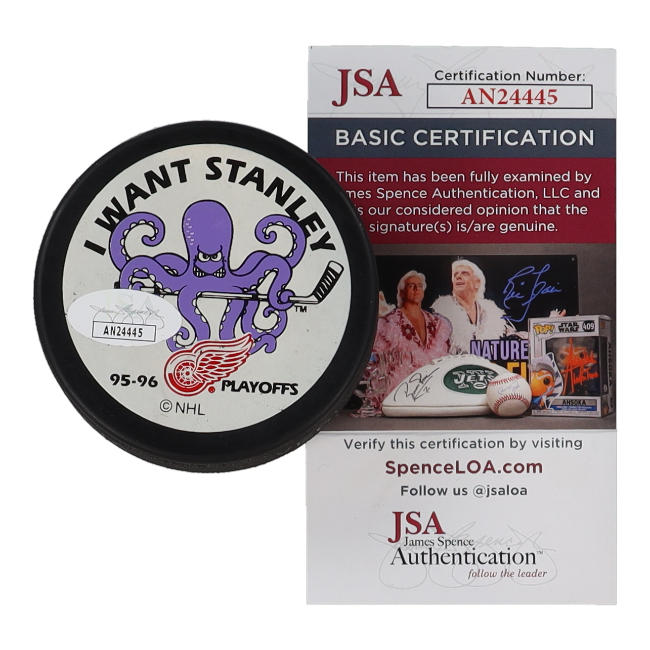 Gordie Howe Signed Red Wings Logo Puck (JSA) at PristineAuction.com Gordie Howe Signed Red Wings Logo Puck (JSA) at PristineAuction.com