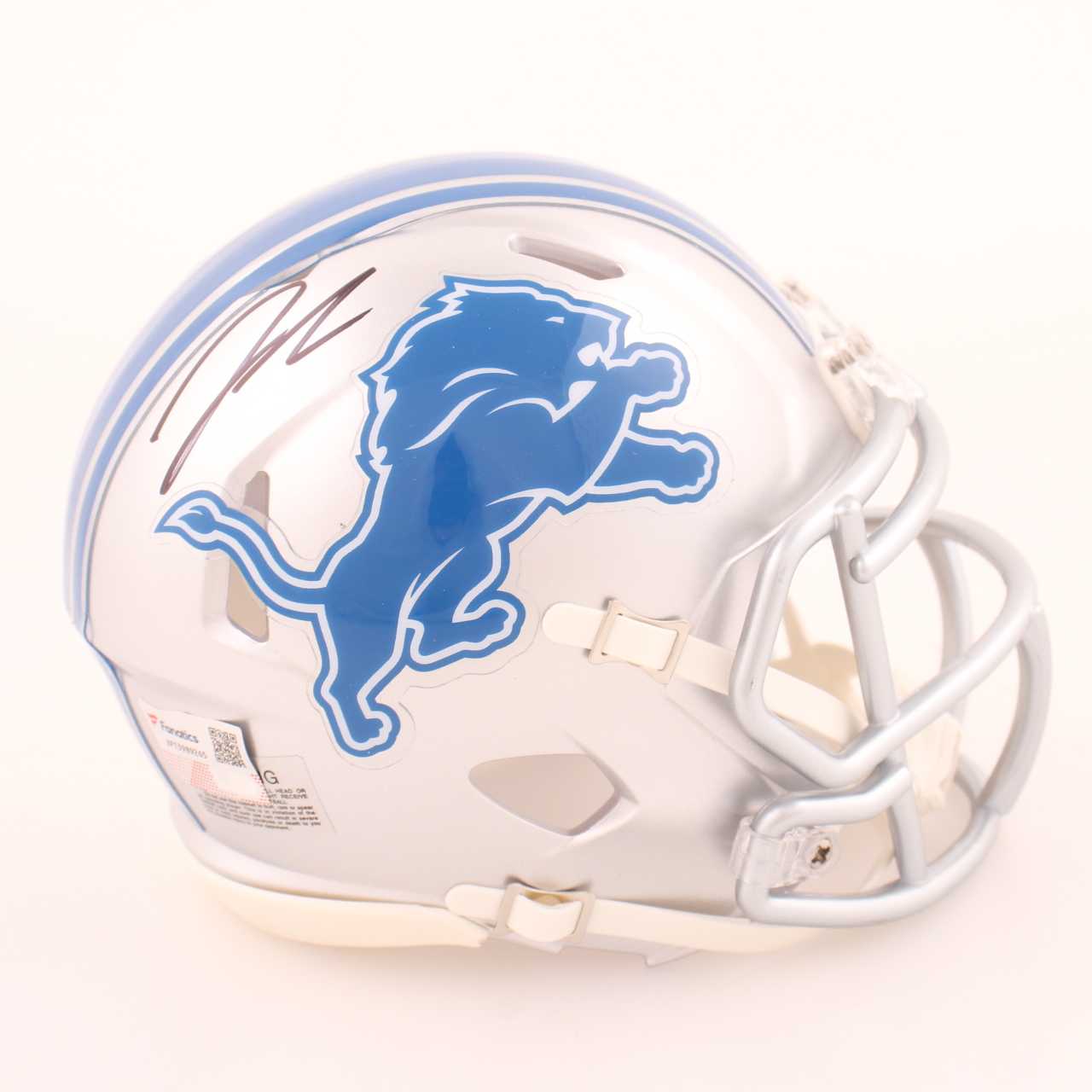 Jahmyr Gibbs Signed Lions Speed Mini Helmet (Fanatics) at PristineAuction.com Jahmyr Gibbs Signed Lions Speed Mini Helmet (Fanatics) at PristineAuction.com