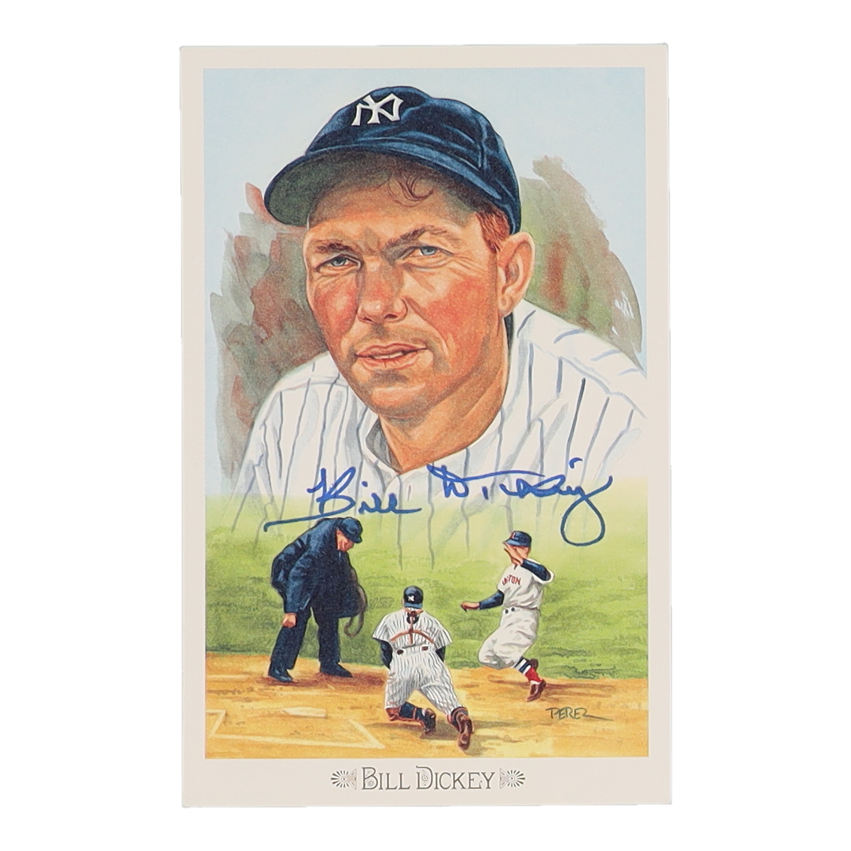 Bill Dickey Signed Yankees LE Perez Steele Galleries Hall of Fame Postcard (Beckett) at PristineAuction.com Bill Dickey Signed Yankees LE Perez Steele Galleries Hall of Fame Postcard (Beckett) at PristineAuction.com