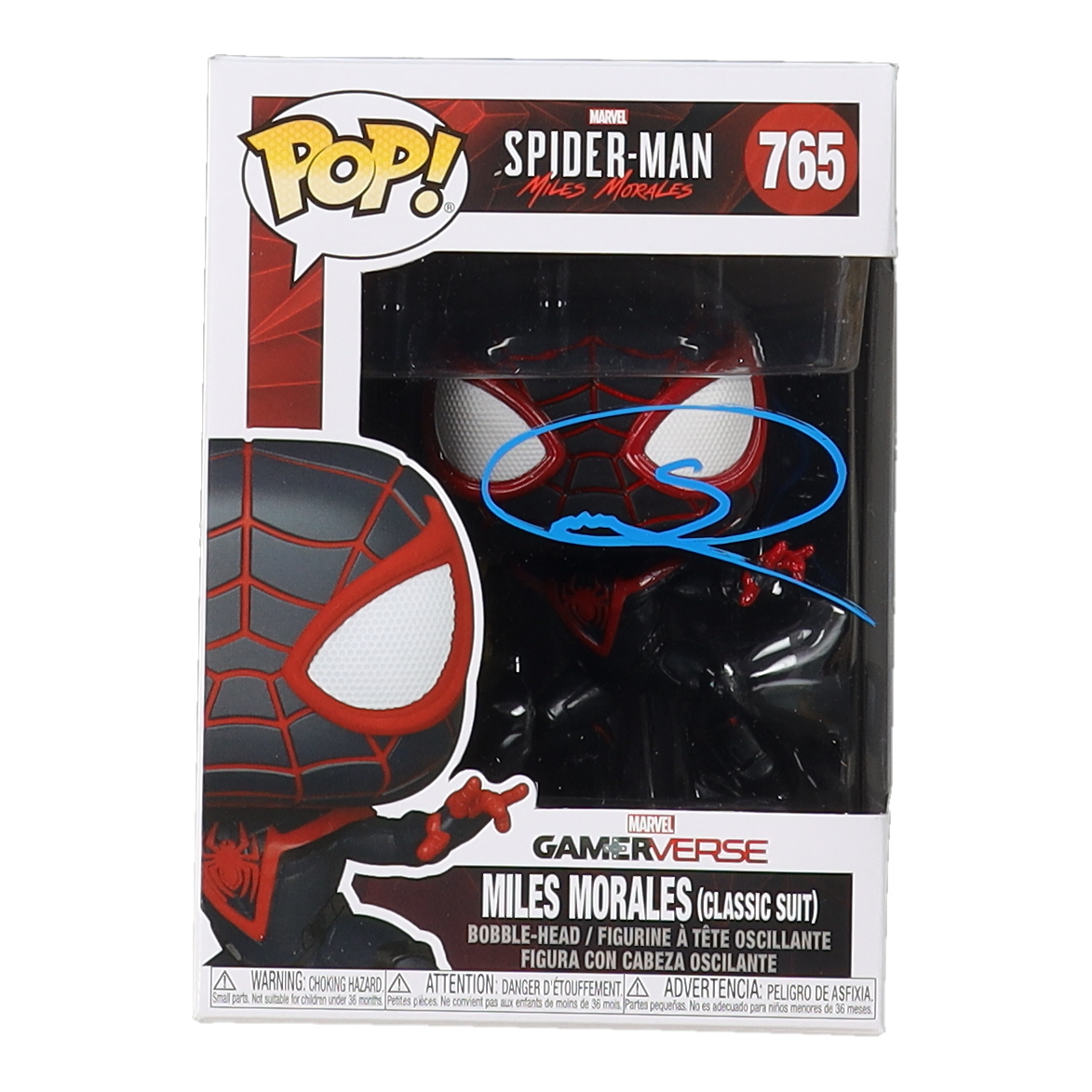 Shameik Moore Signed "Marvel" #765 Miles Morales (Classic Suit) Funko Pop! Vinyl Figure (OC Celebrity Marketing) at PristineAuction.com Shameik Moore Signed "Marvel" #765 Miles Morales (Classic Suit) Funko Pop! Vinyl Figure (OC Celebrity Marketing) at PristineAuction.com