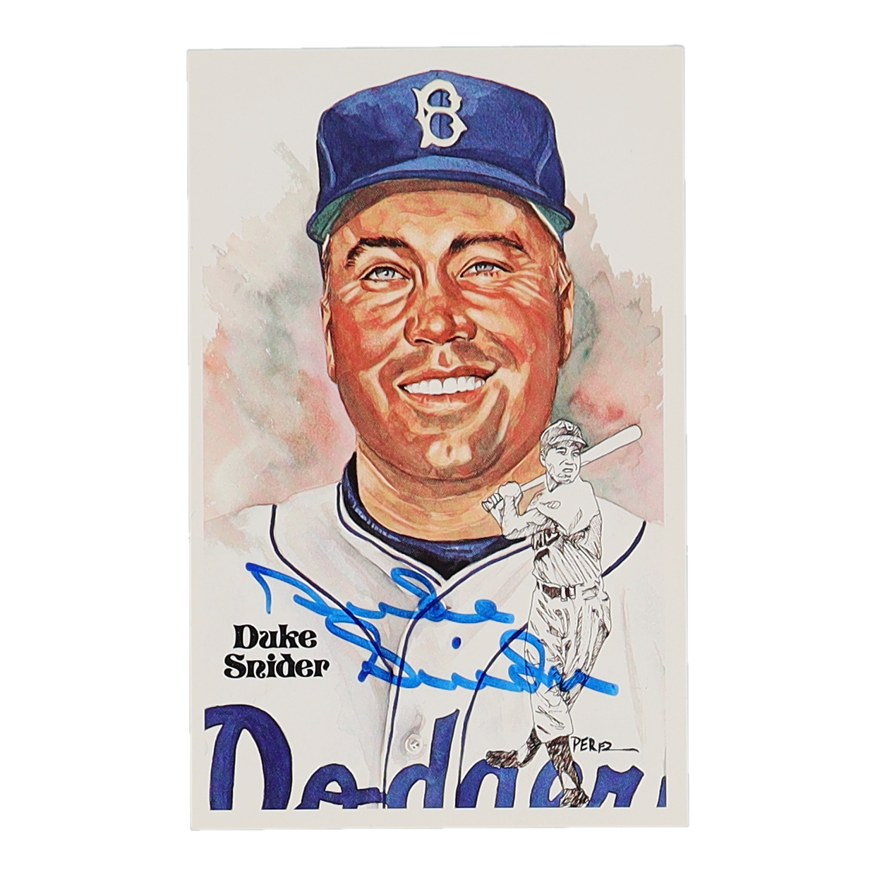 Duke Snider Signed Dodgers LE Perez Steele Galleries Hall of Fame Postcard (Beckett) at PristineAuction.com Duke Snider Signed Dodgers LE Perez Steele Galleries Hall of Fame Postcard (Beckett) at PristineAuction.com