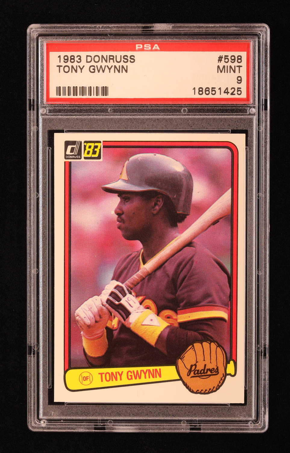 Tony Gwynn 1983 Donruss #598 RC (PSA 9) at PristineAuction.com Tony Gwynn 1983 Donruss #598 RC (PSA 9) at PristineAuction.com