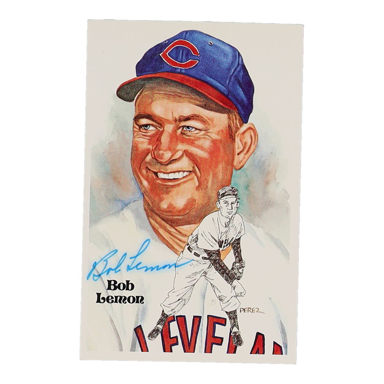 Bob Lemon Signed Indians LE Perez Steele Galleries Hall of Fame Postcard (Beckett) at PristineAuction.com Bob Lemon Signed Indians LE Perez Steele Galleries Hall of Fame Postcard (Beckett) at PristineAuction.com